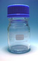 德國SCHOTT透明廣口試藥瓶 藍蓋 250ml